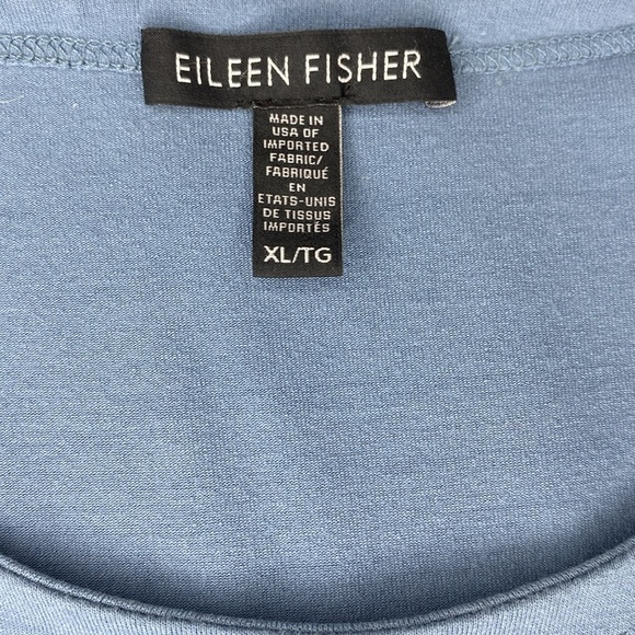 Eileen Fisher Light Blue Viscose-Blend Long-Sleeve Top (sz XL) - Picture 5 of 5